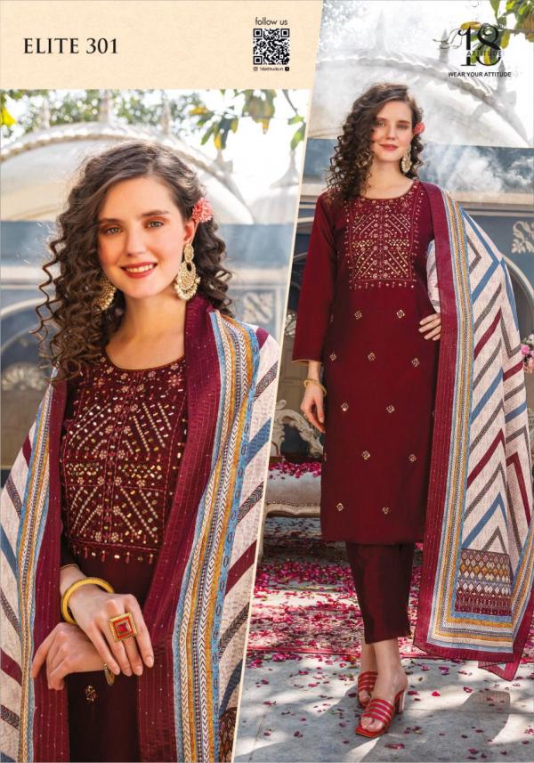 18 Attitude Elite Vol 3 Designer Kurti With Bottom Dupatta Collection